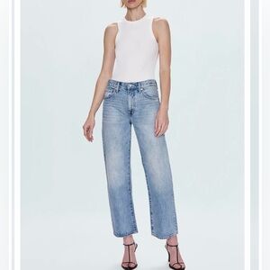 PISTOLA LEXI MID RISE BOWED STRAIGHT JEAN - BOWIE